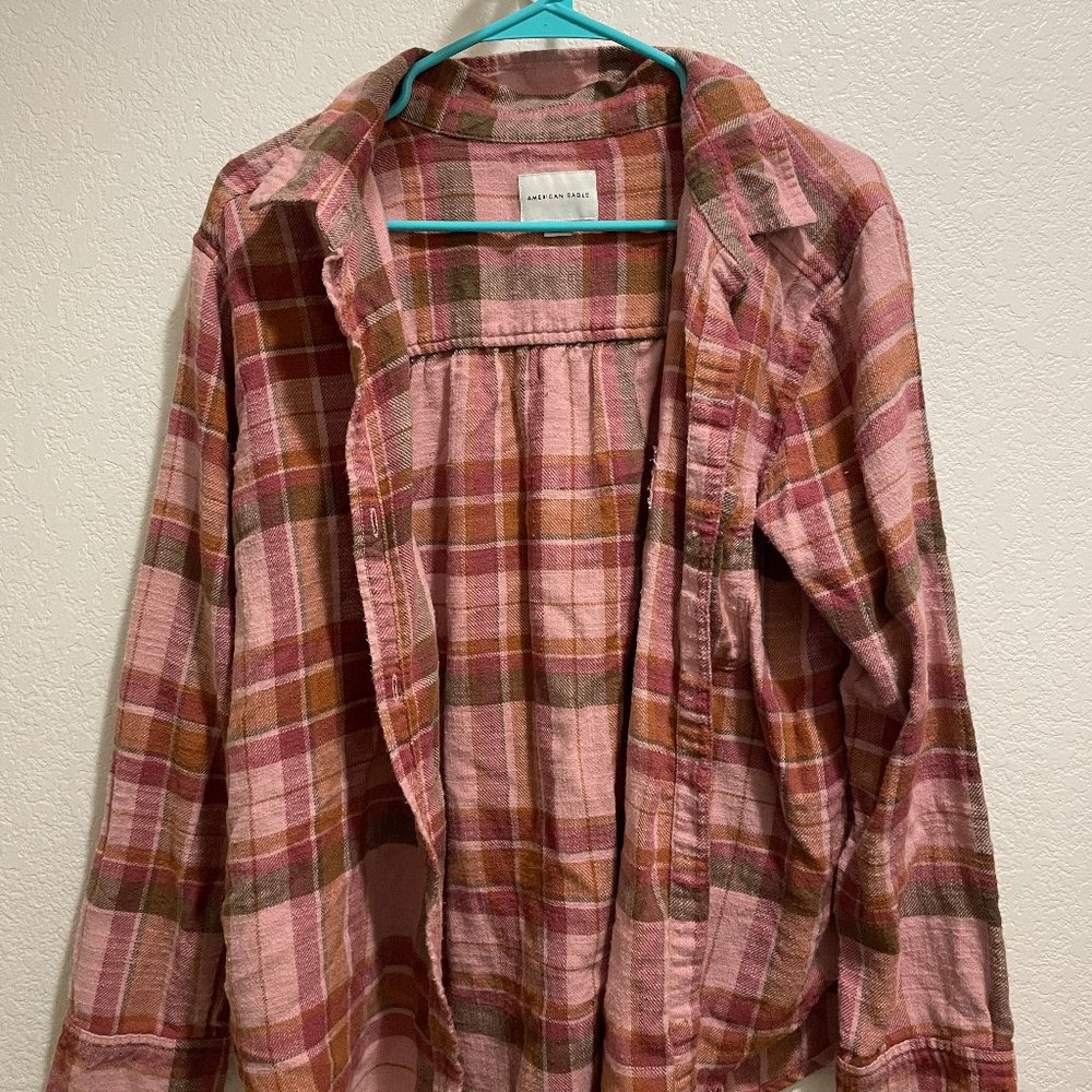American Eagle Flannel Button Up Shirt